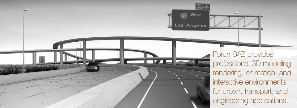 3D highway interchange modeling/rendering